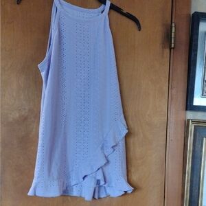 Lavender Sleeveless Eyelet Top Sz S